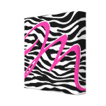 Zebra Monogram Canvas Print