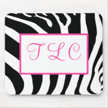 Zebra Monogram Mousepad mousepads