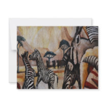 Zebra Mural invitations