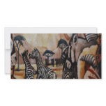 Zebra Mural Picture Card