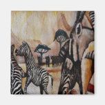 Zebra Mural Refrigerator Magnet