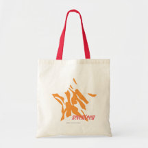 Zebra Orange 3 Canvas Bags