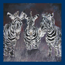 zebra painting posters