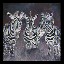 zebra painting posters