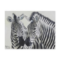 Zebra Pair Postcard