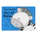 Zebra Party Custom Invitations