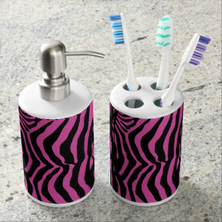 Pink Black Pattern Bath Sets Pink Black Pattern Bathroom Sets