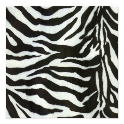 Zebra pattern, modern party invitation