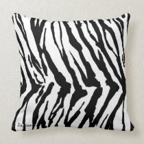 Zebra pattern throw pillow