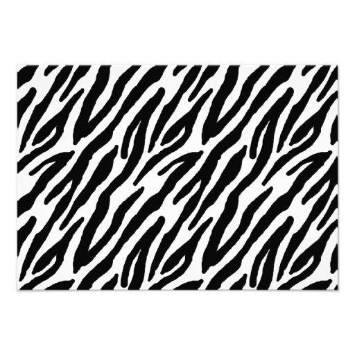 Zebra Pattern Response Cards Personalized Announcement