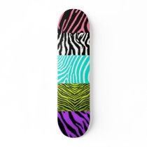 Zebra Pattern Skateboard