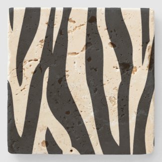 Zebra Pattern Stone Coaster