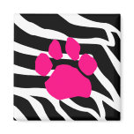 Zebra Paw Print Refrigerator Magnet Zebra Paw Print Refrigerator Magnet