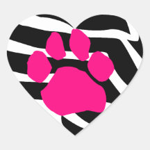 Zebra Paw Print Stickers