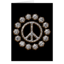 ZEBRA PEACE SIGN GREETING CARD