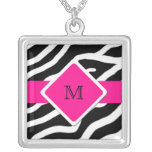 Zebra Personalized Monogram Initial Necklace