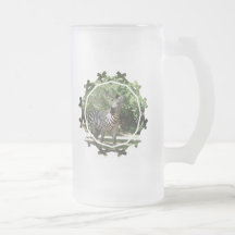 Zebra Photo Design Frosted Beer Mug