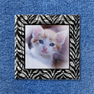 Zebra Photo Frame Button button