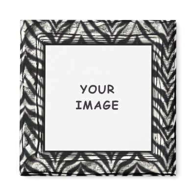 Zebra Photo Frame Magnet by annaleeblysse