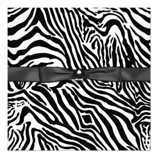 Zebra Photo Sweet 16 Party Invitation