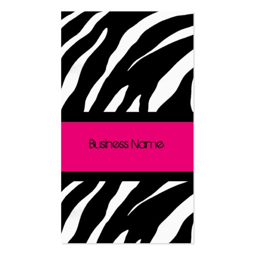 ZEBRA PINK AND BLACK Business Card