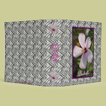 Zebra-Pink Hibiscus Custom Binder by littlewingdesign Zebra-Pink Hibiscus Custom Binder