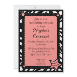 Zebra Pink Sweet Sixteen Birthday Photo Invitation