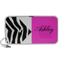 Zebra Pink White Speaker