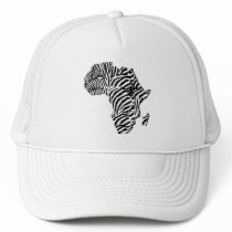 Zebra Print African Safari Africa Map hats by Funkart Zebra Print African Safari Africa Map hats