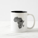 Zebra Print African Safari Africa Map mugs
