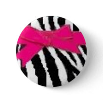 Zebra print and bow button by Vontese Zebra print and bow button