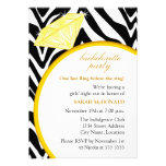 Zebra Print and Gold Ring Bachelorette Party Personalized Announcement