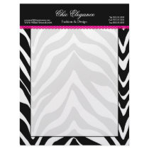 Zebra Print and Lace Letterhead