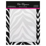 Zebra Print and Lace Letterhead
