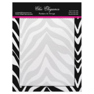 Zebra Print and Lace Letterhead letterhead