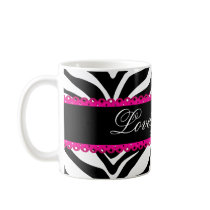 Zebra Print and Lace Mug