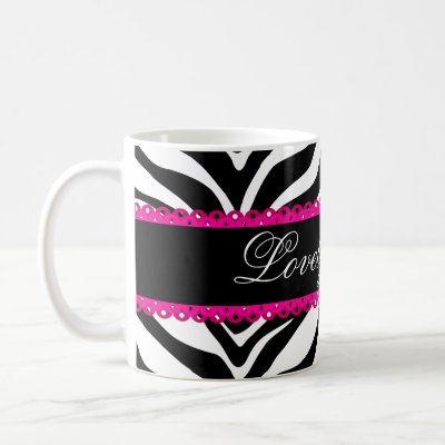 Zebra Print and Lace Mug