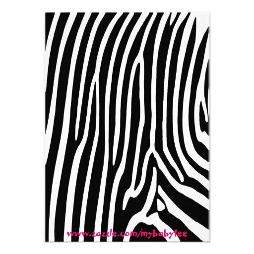 Zebra print and pink diva 3rd birthday invitation