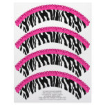 Zebra Print and Pink Lace Cupcake Wrappers Letterhead Design