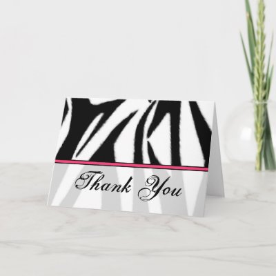 animal print backgrounds. Zebra Print and Pink Thank You