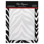 Zebra Print and Red Lace Letterhead