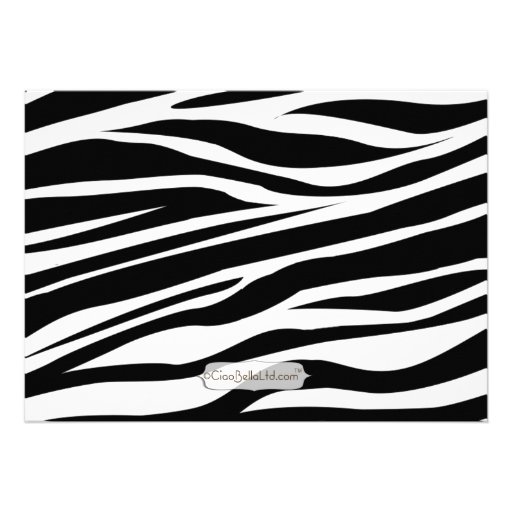 Zebra Print And Teal Shopping Mommy Custom Invitations