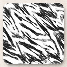 Zebra Print Art Coasters
