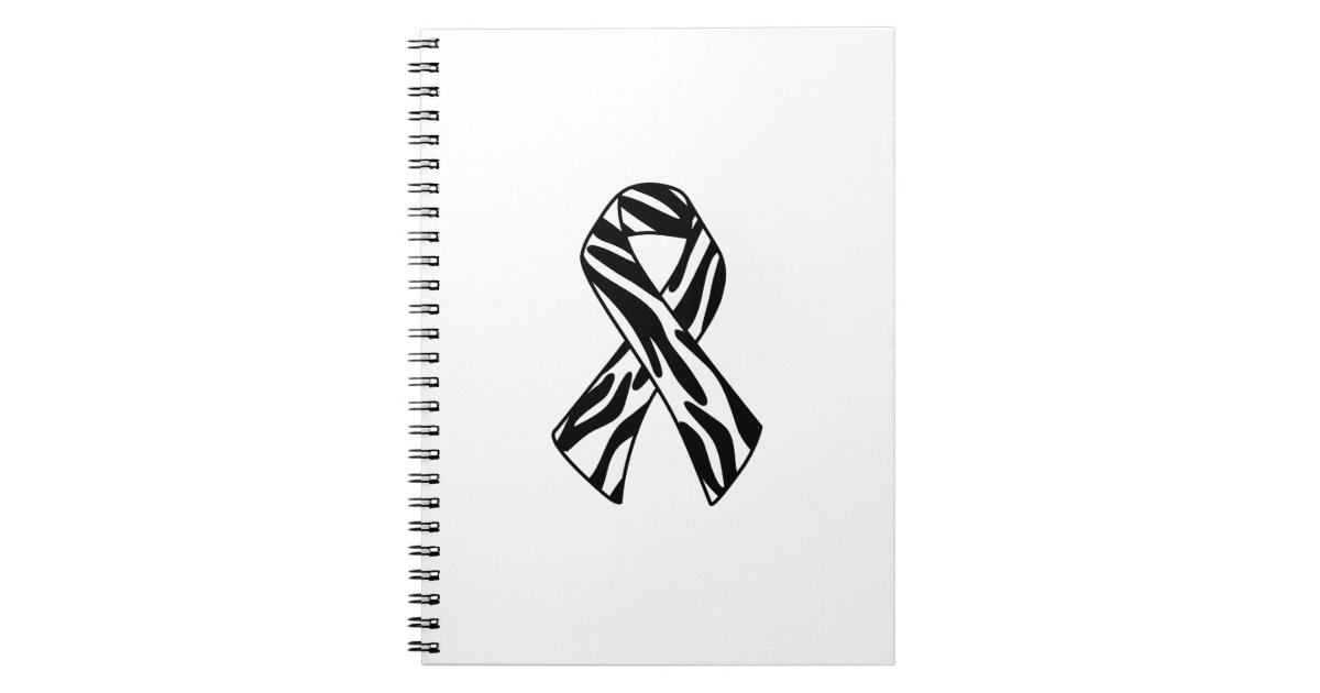 Zebra Print Awareness Ribbon Notebook Zazzle 3748