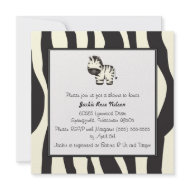 Zebra Print Baby Shower invitation
