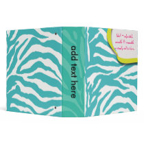 Zebra print binders
