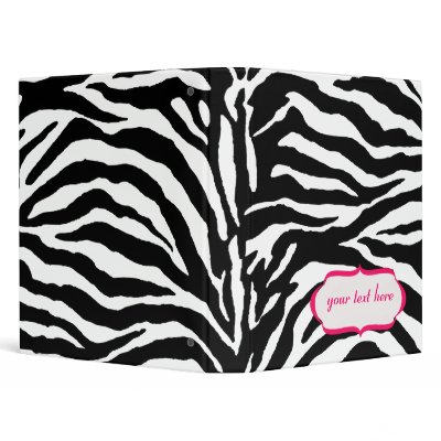 zebra print. Zebra print binders by