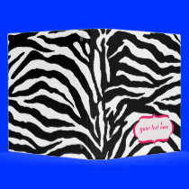 Zebra print binders