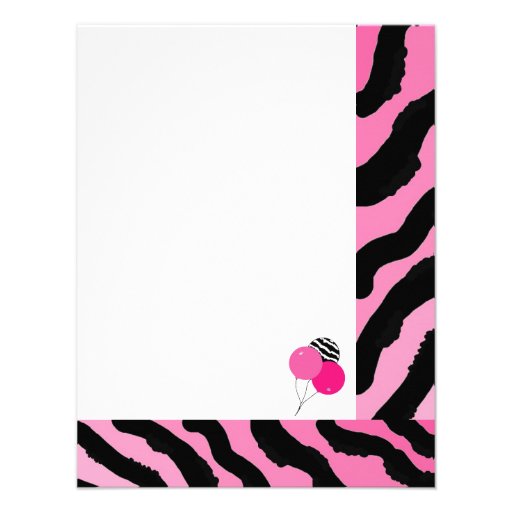 Zebra Print Birthday Invitation