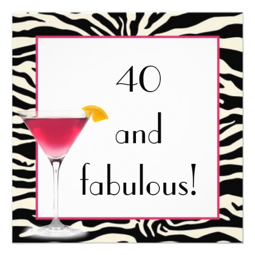 Zebra Print Birthday Invitation